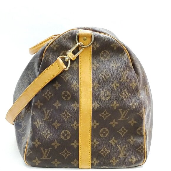 Louis Vuitton LV Boston Bag Keepall Bandouliere 55 Brown Monogram 799-082125 - Picture 3 of 9